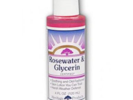 Rosewater & Glycerin, 4 oz, Heritage Products Online