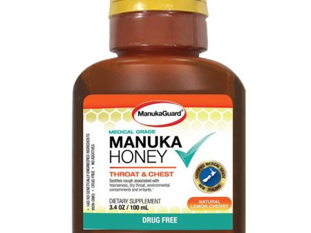 Medical Grade Manuka Honey Throat & Chest Syrup, 3.4 oz, ManukaGuard Discount