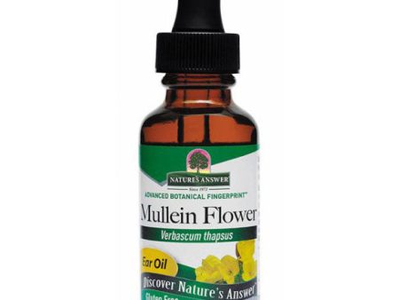 Mullein Flower Ear Oil, Topical Formula, 1 oz, Nature s Answer Online Sale