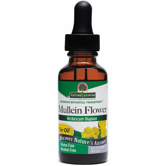 Mullein Flower Ear Oil, Topical Formula, 1 oz, Nature s Answer Online Sale