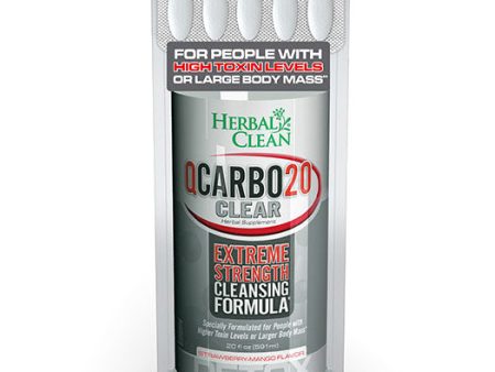 QCarbo Clear 20 Strawberry-Mango, 20 oz, Herbal Clean Detox For Discount