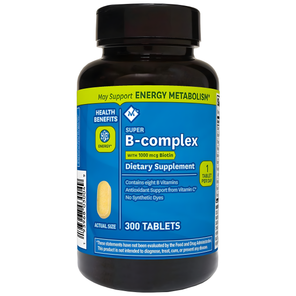 Super B-complex con Biotin 300 tabletas Member s Mark Discount