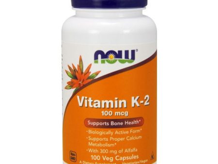 Vitamin K-2 100 mcg, 100 Vcaps, NOW Foods Online Hot Sale