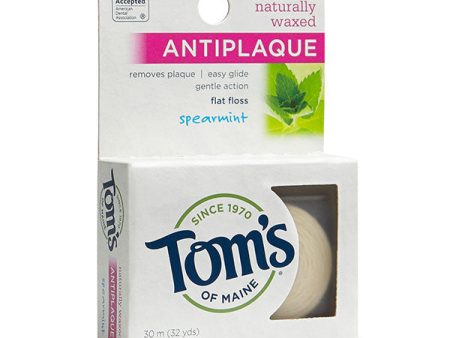 Antiplaque Floss - Spearmint, Naturally Waxed, 30 m (32 yds), Tom s of Maine For Discount