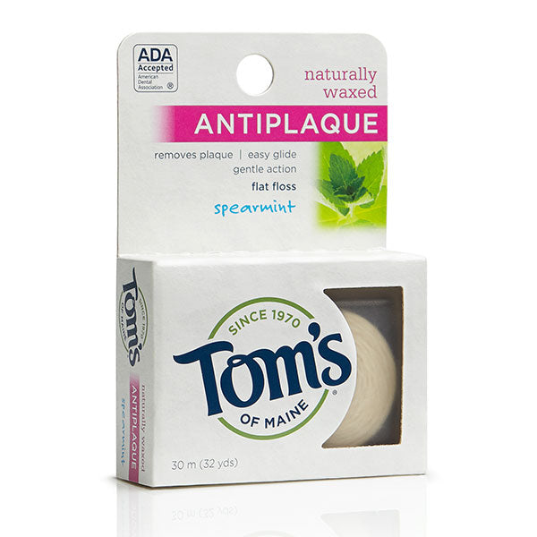 Antiplaque Floss - Spearmint, Naturally Waxed, 30 m (32 yds), Tom s of Maine For Discount