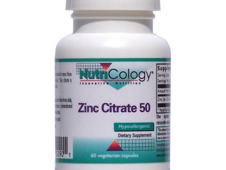 Zinc Citrate 50mg 60 caps from NutriCology Cheap