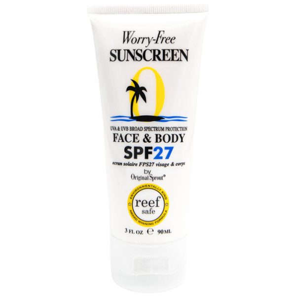 Face & Body Sunscreen SPF 27, 3 oz, Original Sprout For Cheap