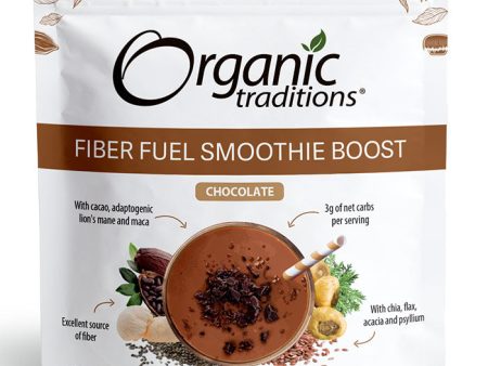 Fiber Fuel Smoothie Boost, Chocolate, 10.6 oz (300 g), Organic Traditions Supply