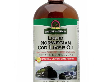 Liquid Norwegian Cod Liver Oil 16 oz from Nature s Answer Online now