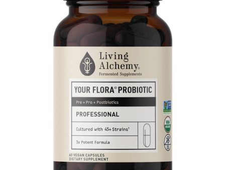 Your Flora Probiotic Professional: Complete Gut Rebalancing, 60 Vegan Capsules, Living Alchemy For Cheap