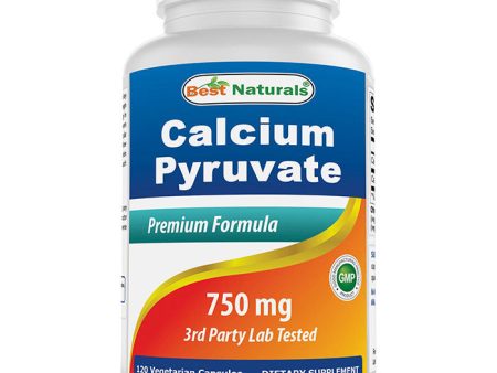 Calcium Pyruvate 750 mg, 120 Vegetarian Capsules, Best Naturals Hot on Sale