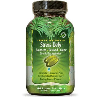 Stress-Defy Balanced & Relaxed, 84 Liquid Soft-Gels, Irwin Naturals Fashion