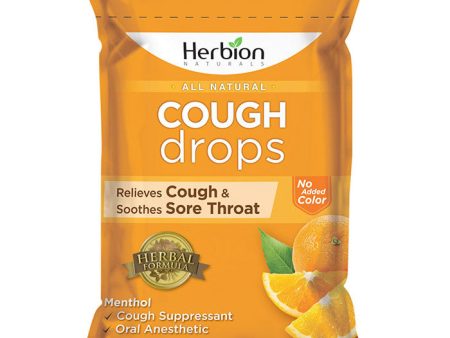 All Natural Cough Drops - Orange, Value Size, 25 Drops, Herbion For Sale