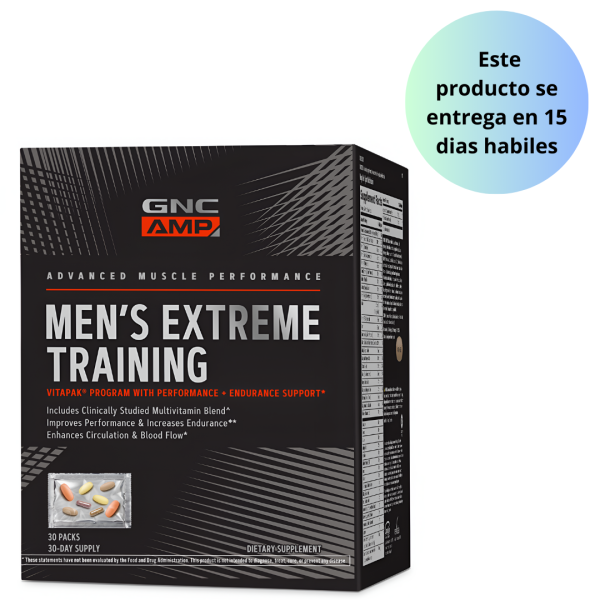 GNC AMP Men s Extreme Training - Programa Vitapak® de entrenamiento extremo para hombres - 30 Vitapaks (30 porciones) Fashion