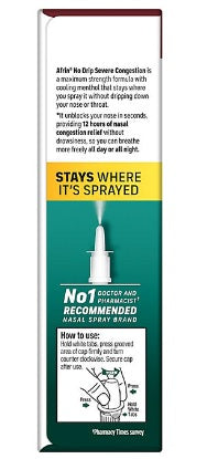 Afrin Alivio nasal en Spray para la congestión severa - sin goteo, 20ml. Online