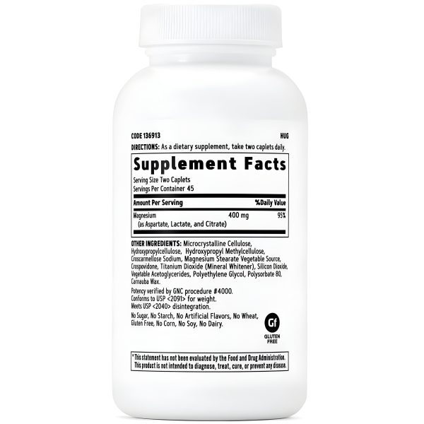 Super Magnesium GNC - 90 Tabletas de 400 mg Online Sale