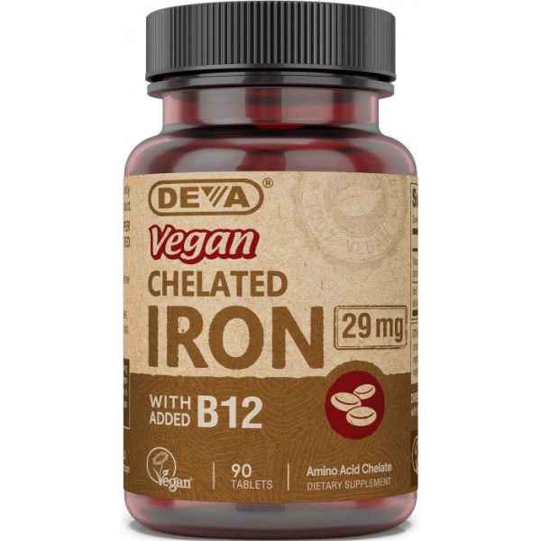 Vegan Chelated Iron, 90 Tablets, Deva Nutrition Online Hot Sale