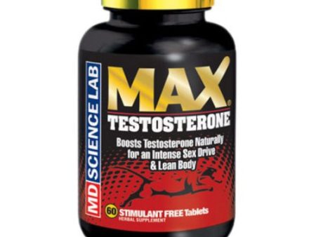 Max Testosterone, 60 Tablets, MD Science Lab For Discount