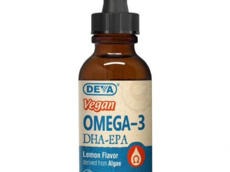 Vegan Liquid Omega-3 DHA-EPA, Lemon Flavor, 2 oz, Deva Nutrition Online