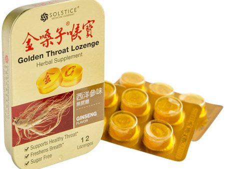 Golden Throat Lozenge, Sugar Free, Ginseng Flavor, 12 Lozenges Sale