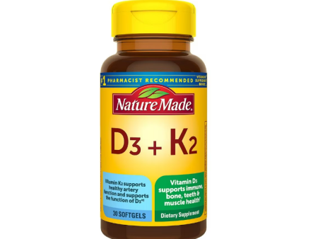 Vitamina D3 + K2 30 capsulas - Nature Made Online now