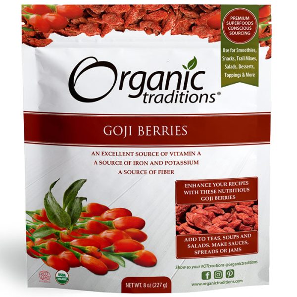 Organic Goji Berries, 8 oz (227 g), Organic Traditions Online