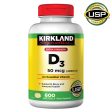 Kirkland Signature Extra Strength D3 50 mcg., 600 cápsulas blandas Online Hot Sale