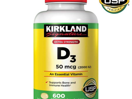 Kirkland Signature Extra Strength D3 50 mcg., 600 cápsulas blandas Online Hot Sale