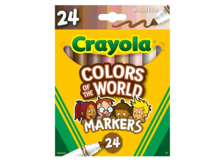 Crayola Colors of the World. 24 unidades. Plumones de Punta Gruesa Discount