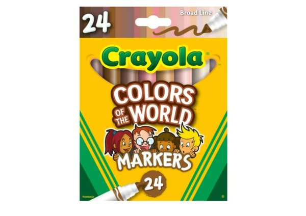 Crayola Colors of the World. 24 unidades. Plumones de Punta Gruesa Discount