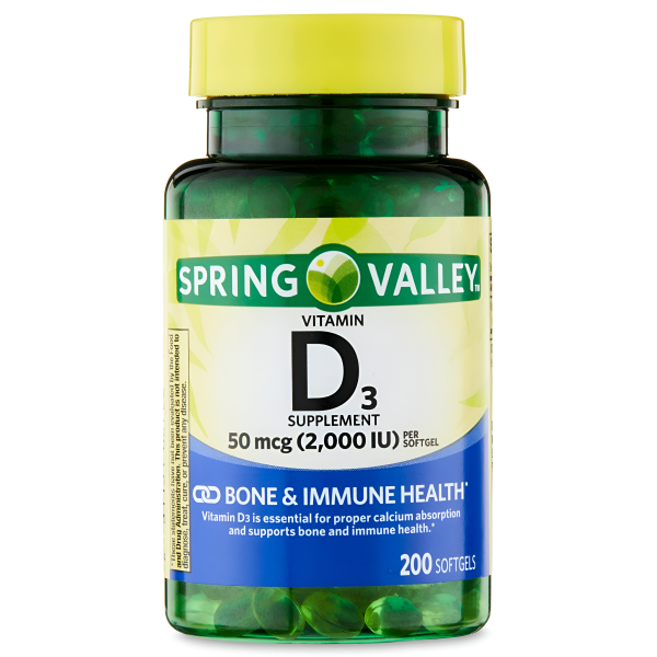 VITAMINA D3 2000IU SPRING VALLEY , CAPSULAS Online Sale