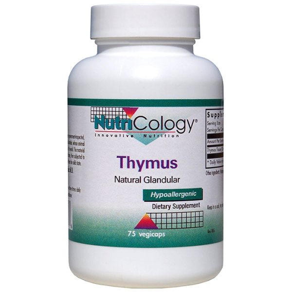 Thymus Glandular Organic 500mg 75 caps from NutriCology Hot on Sale