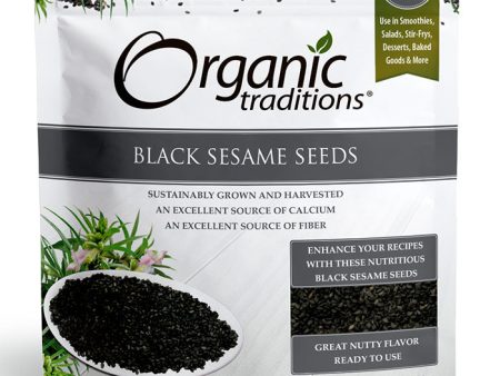 Organic Black Sesame Seeds, 8 oz (227 g), Organic Traditions Supply