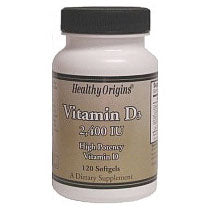 Vitamin D3 2400IU, 120 SoftGels, Healthy Origins Supply