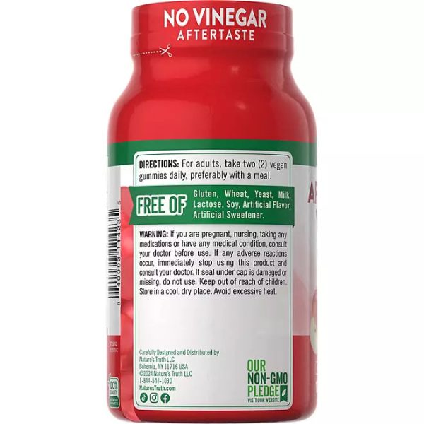 Nature s Truth Apple Cider Vinegar 400mg 120 GOMITAS For Discount