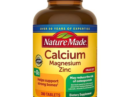 Nature Made Calcio Magnesio Zinc con vitamina D3 300 tabletas Hot on Sale