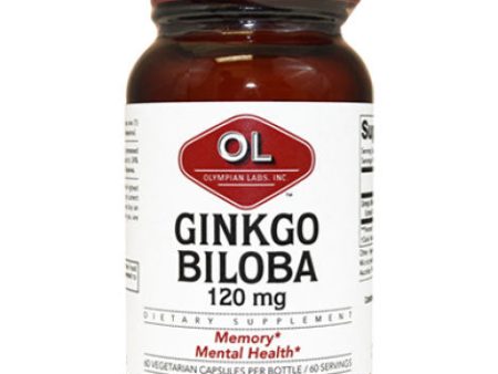 Ginkgo Biloba Extract 120 mg, 60 Veggie Capsules, Olympian Labs Online now