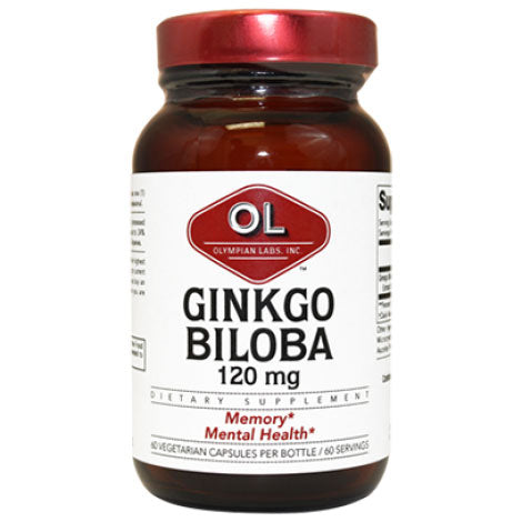 Ginkgo Biloba Extract 120 mg, 60 Veggie Capsules, Olympian Labs Online now