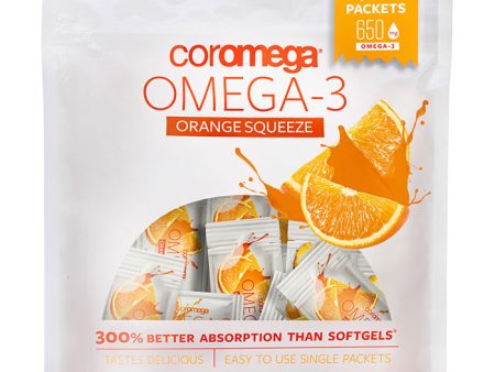 Coromega Omega-3 Squeeze Packet - Orange Smoothie, Value Size, 120 Packets Fashion