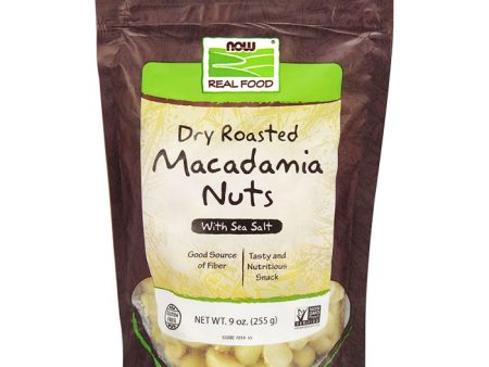 Dry Roasted Macadamia Nuts, Salted with Sea Salt, 9 oz, NOW Foods Online