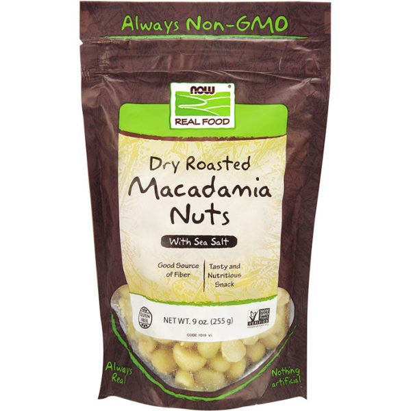 Dry Roasted Macadamia Nuts, Salted with Sea Salt, 9 oz, NOW Foods Online