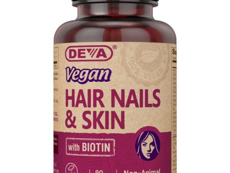 Vegan Hair, Nails & Skin with Biotin, 90 Tablets, Deva Nutrition Online