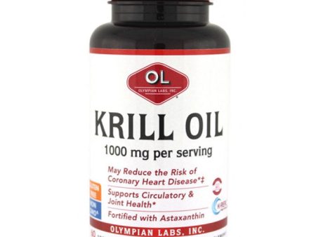 Krill Oil, 1000 mg Per Serving, 60 Softgels, Olympian Labs For Sale