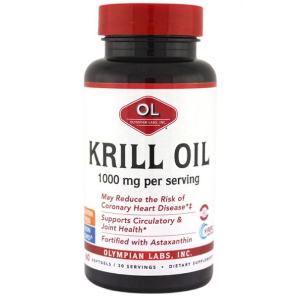 Krill Oil, 1000 mg Per Serving, 60 Softgels, Olympian Labs For Sale