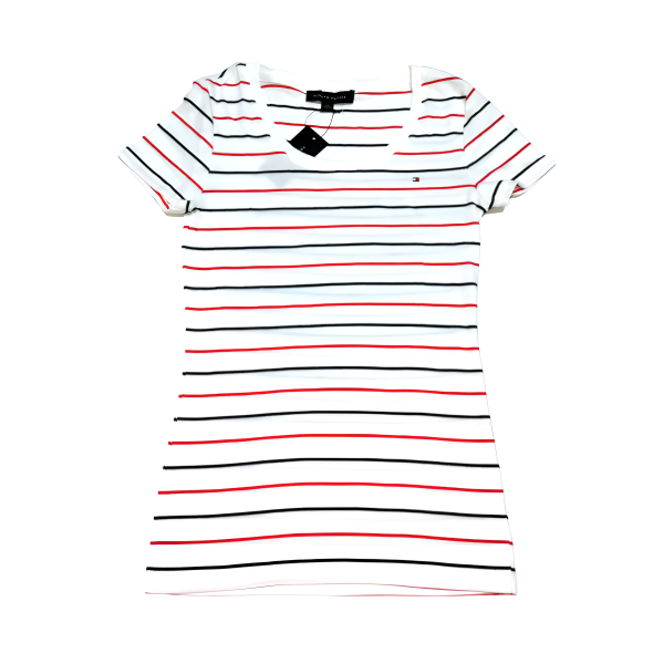 Camiseta  Polo de mujer Tommy Hilfiger, diseño a rayas, manga corta - Cuello redondo Online