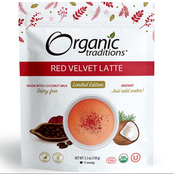 Organic Limited Edition Red Velvet Latte, 5.3 oz (150 g), Organic Traditions Online