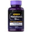 Melatonina 10 mg | 120 cápsulas | con Ashwagandha | Fórmula de triple fuerza | Sin OMG, suplemento sin gluten | por Carlyle For Sale