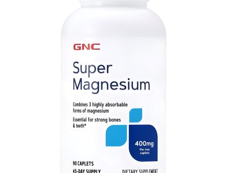 Super Magnesium GNC - 90 Tabletas de 400 mg Online Sale