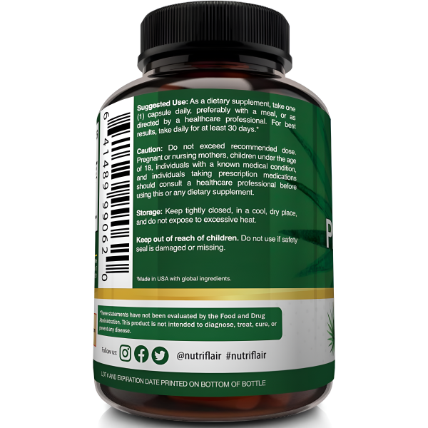 NUTRIFLAIR Saw Palmetto 750 mg, 120 capsulas -Natural Próstata Salud Apoyo Sale