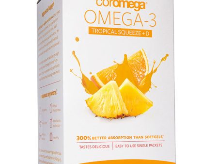 Coromega Omega-3 +D Squeeze Packet - Tropical Orange, 90 Packets Online Sale